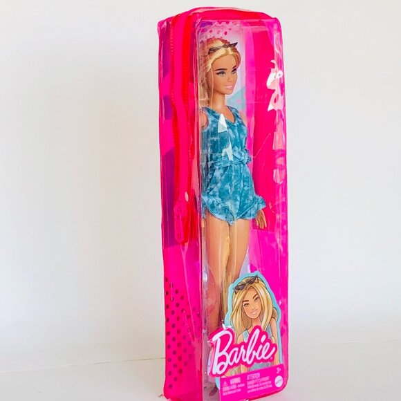 New in Box-Mattel-Barbie Fashionistas Doll #173 Tie-dye Shorts Romper Sunglasses - Picture 4 of 12
